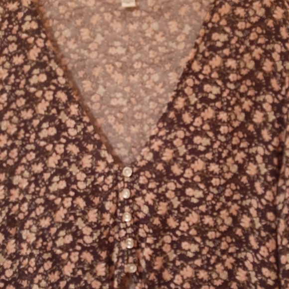 American Eagle Outfitters Women's Boho Floral Blouse Size Large - Picture 7 of 12